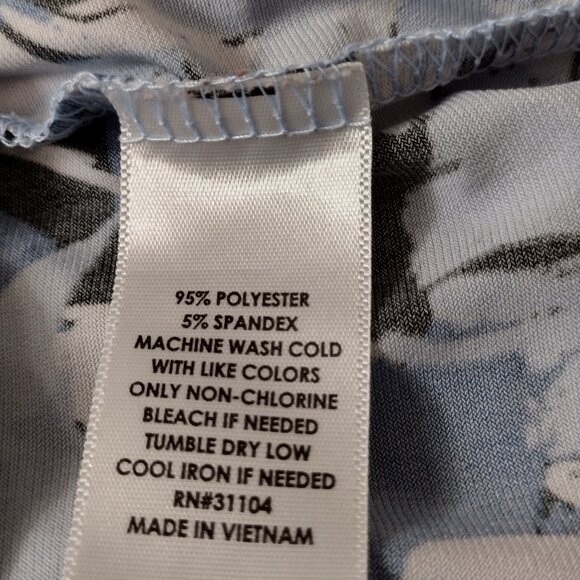 New Directions Pull-On Wide-Leg Pants (Size XL) Blue Floral - Picture 6 of 6